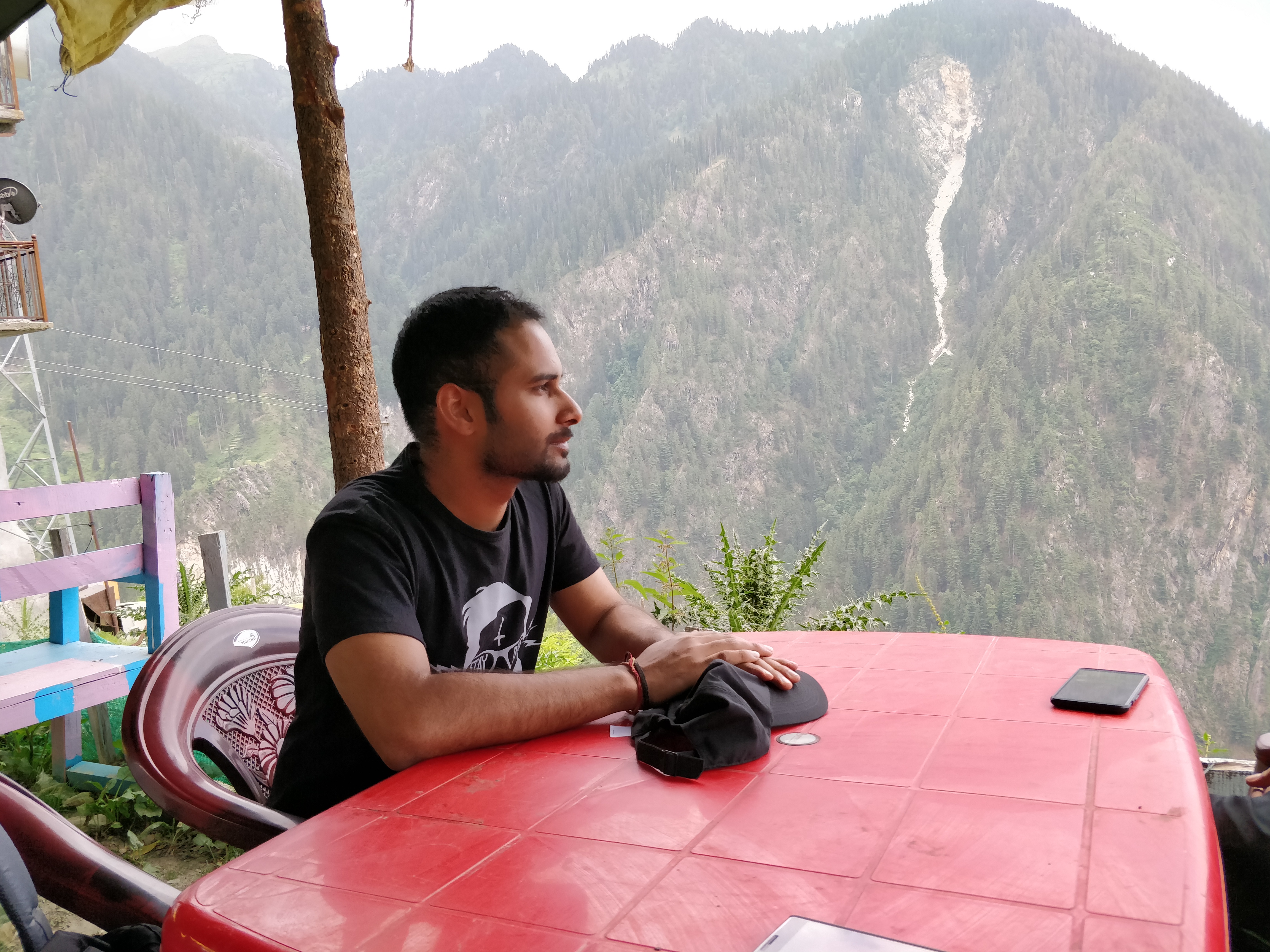 Cafe at the top in Malana Village