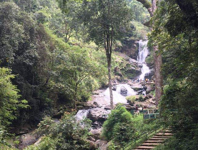 A view of the Irupu Waterfall, Coorg